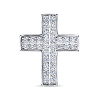 Крест с фианитами - фото 1 Крест с фианитами - фото 1