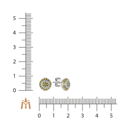 Серьги с бриллиантами, цветными бриллиантами и цветными бриллиантами