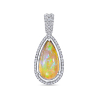 Подвеска с бриллиантами и опалом - фото 1 Подвеска с бриллиантами и опалом - фото 1