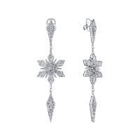 Серьги с бриллиантом и жемчугом - фото 1