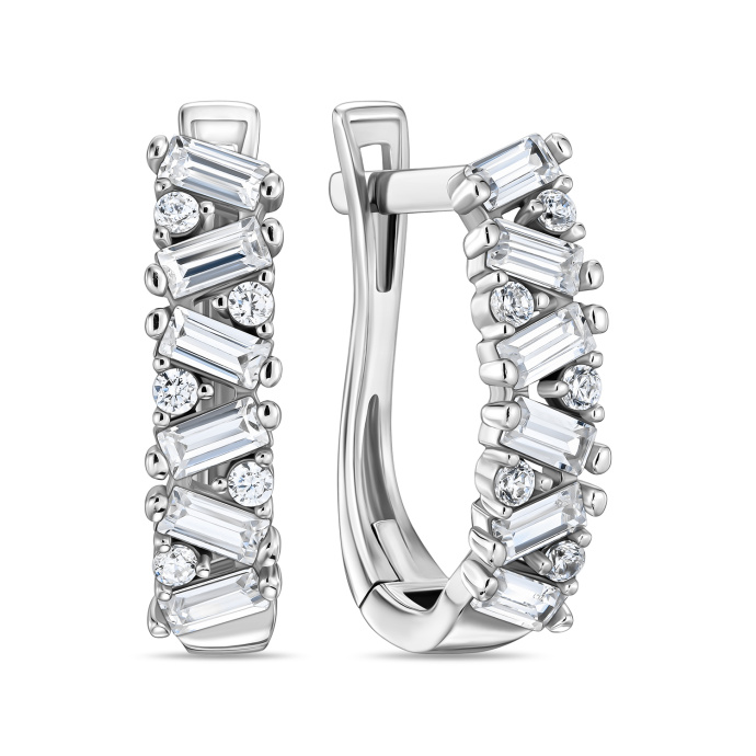 Серьги с фианитами - фото 1 Серьги с фианитами - фото 1