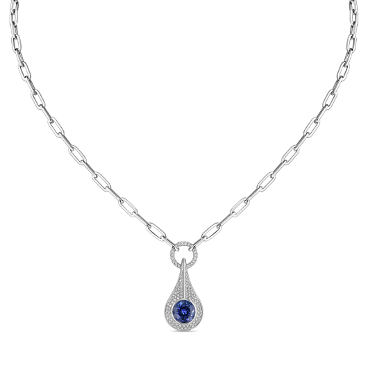 Колье с бриллиантами и танзанитом