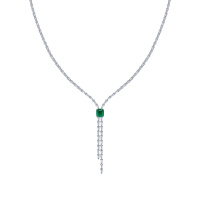 Колье с бриллиантом и изумрудом - фото 1 Колье с бриллиантом и изумрудом - фото 1