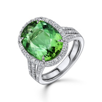 Кольцо с бриллиантами и турмалином - фото 1 Кольцо с бриллиантами и турмалином - фото 1