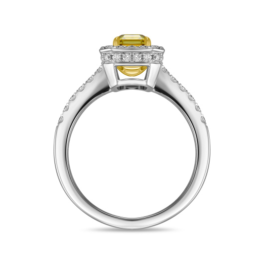 Кольцо с бриллиантами и облагороженными бриллиантами