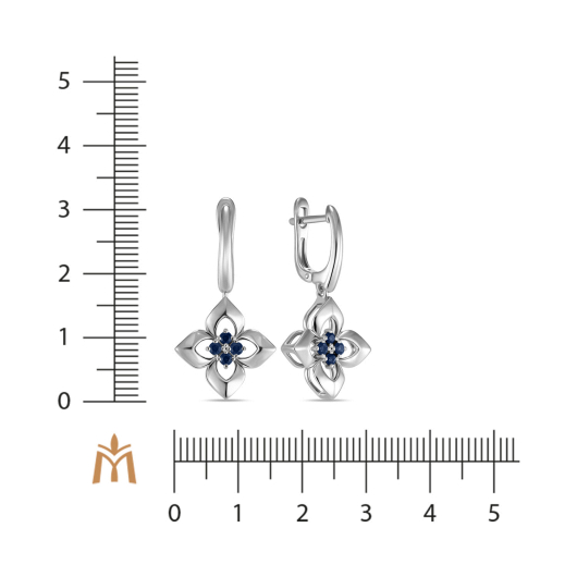 Серьги с сапфирами