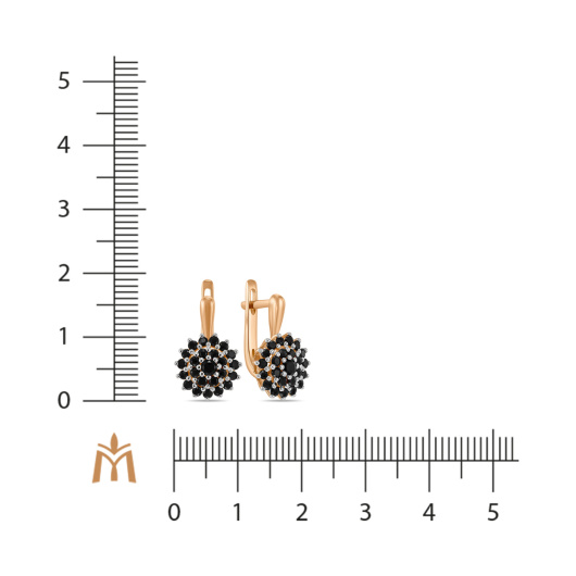 Серьги с цветными сапфирами