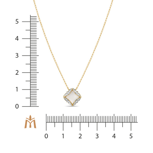 Колье с перламутром и бриллиантами