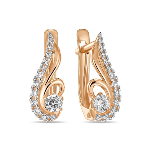 Серьги с фианитами