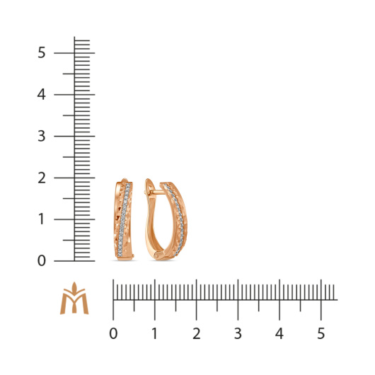 Серьги с фианитами