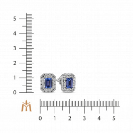 Серьги с бриллиантами и танзанитами