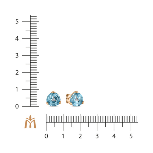 Серьги с топазами и бриллиантами