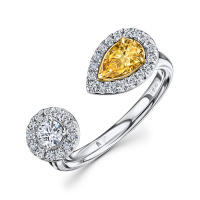 Кольцо с бриллиантами и облагороженными бриллиантами - фото 1 Кольцо с бриллиантами и облагороженными бриллиантами - фото 1