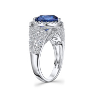 Кольцо с бриллиантами и сапфиром - фото 2 Кольцо с бриллиантами и сапфиром - фото 2