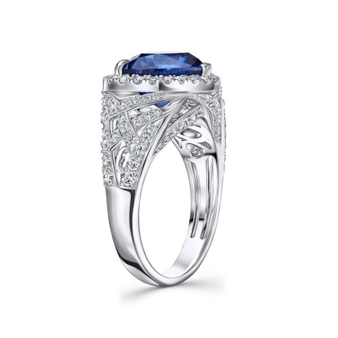 Кольцо с бриллиантами и сапфиром - фото 2 Кольцо с бриллиантами и сапфиром - фото 2