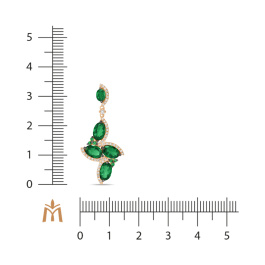 Подвеска с бриллиантами и гранатами