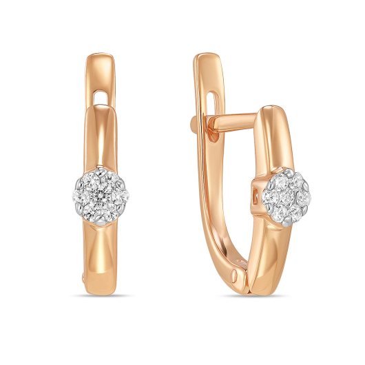 Серьги с фианитами