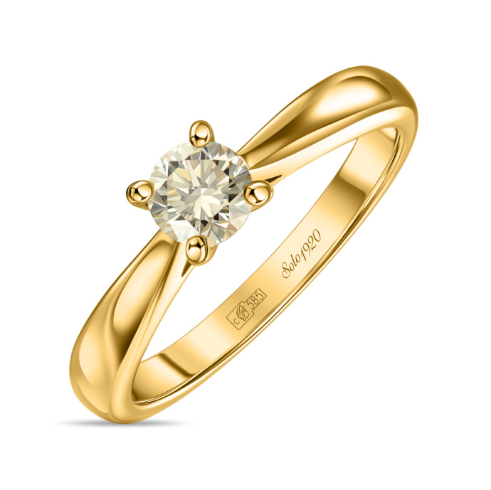 Кольцо с бриллиантом - фото 1