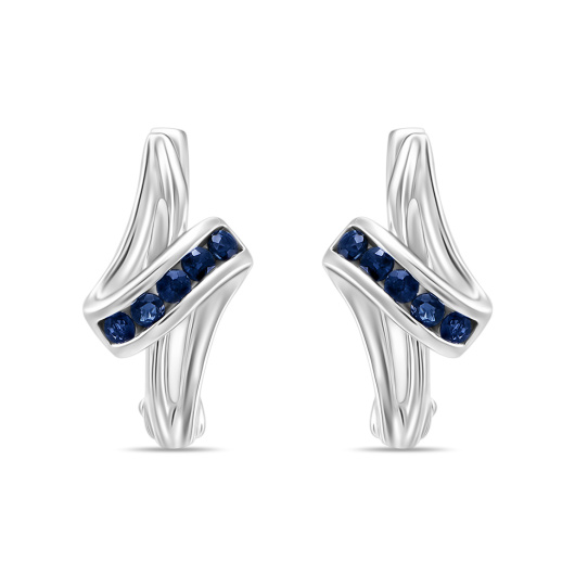 Серьги с сапфирами