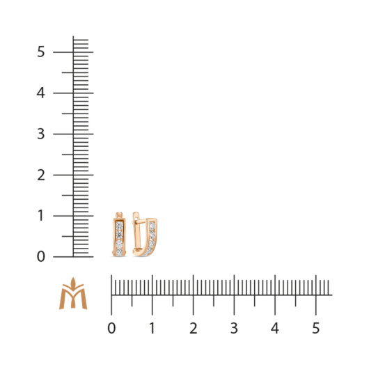 Серьги с фианитами