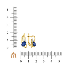 Серьги с сапфирами и бриллиантами