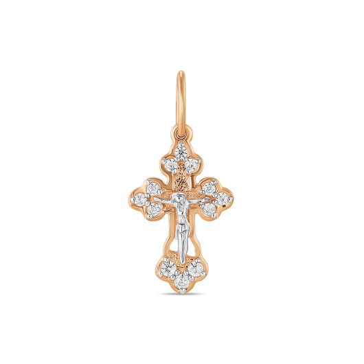 Крест с фианитами