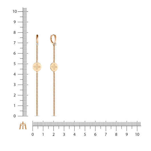 Серьги с фианитами