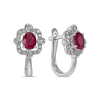 Серьги с бриллиантами и рубинами - фото 2 Серьги с бриллиантами и рубинами - фото 2