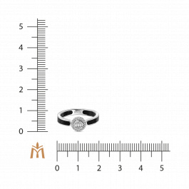 Кольцо с бриллиантами и керамикой