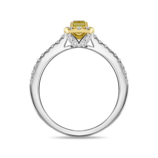 Кольцо с бриллиантами и облагороженными бриллиантами