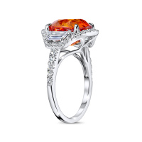 Кольцо с бриллиантами и спессартином - фото 2 Кольцо с бриллиантами и спессартином - фото 2