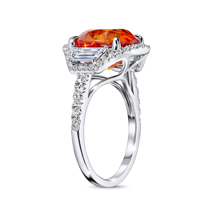 Кольцо с бриллиантами и спессартином - фото 2 Кольцо с бриллиантами и спессартином - фото 2