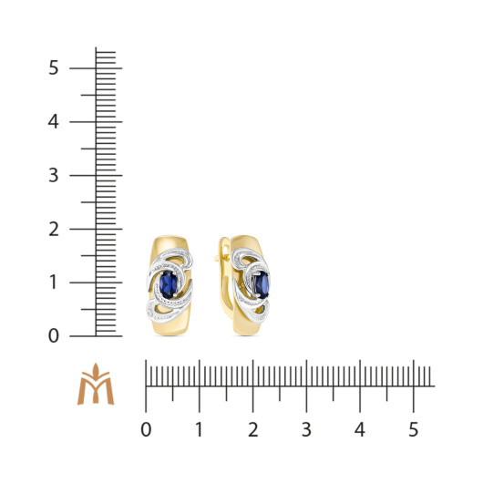 Серьги с сапфирами