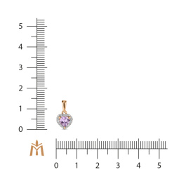 Подвеска с аметистом и бриллиантами
