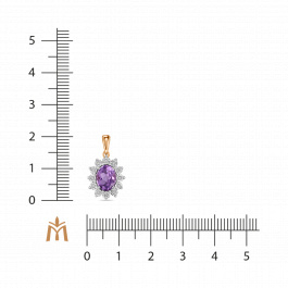 Подвеска с аметистом и бриллиантами