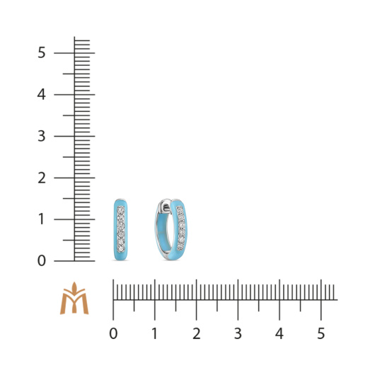 Серьги с бриллиантами и керамикой