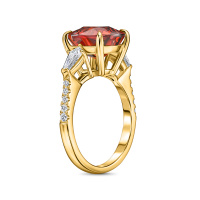 Кольцо с бриллиантами и спессартином - фото 2 Кольцо с бриллиантами и спессартином - фото 2