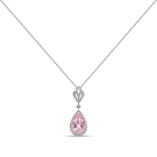 Колье с бриллиантами и морганитом