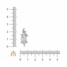 Подвеска с бриллиантами и жемчугом