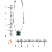 Колье с бриллиантами и изумрудом - фото 2