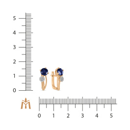 Серьги с сапфирами и бриллиантами