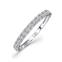 Браслет жесткий с бриллиантами