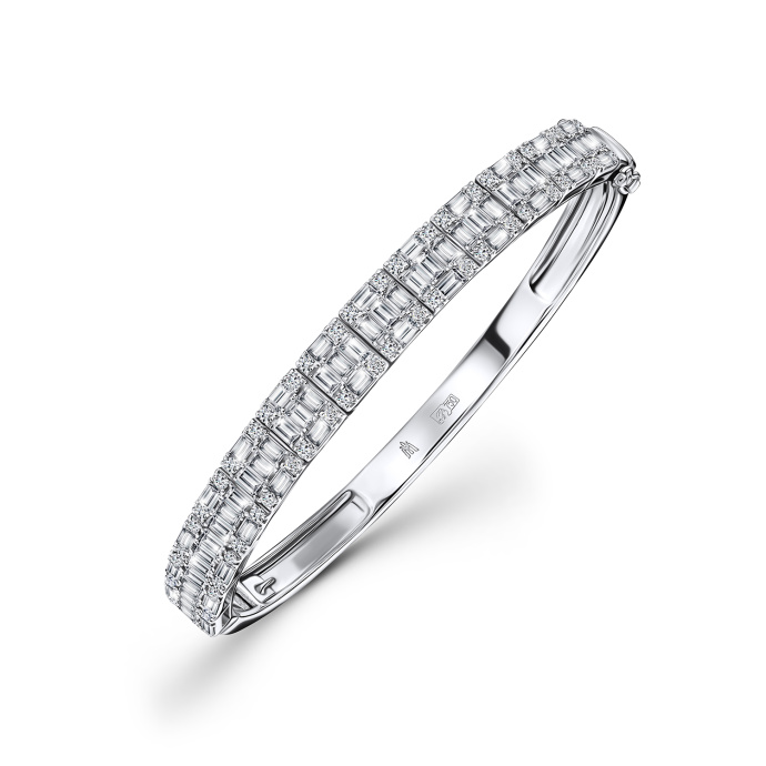 Браслет жесткий с бриллиантами - фото 1 Браслет жесткий с бриллиантами - фото 1