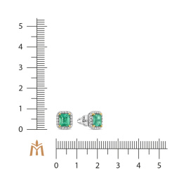 Серьги с бриллиантами и изумрудами