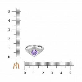 Кольцо с аметистом и бриллиантами