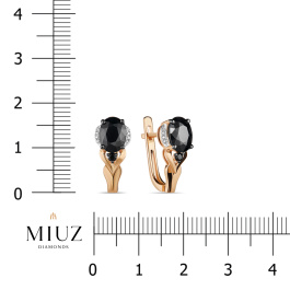 Серьги с бриллиантами и цветными сапфирами