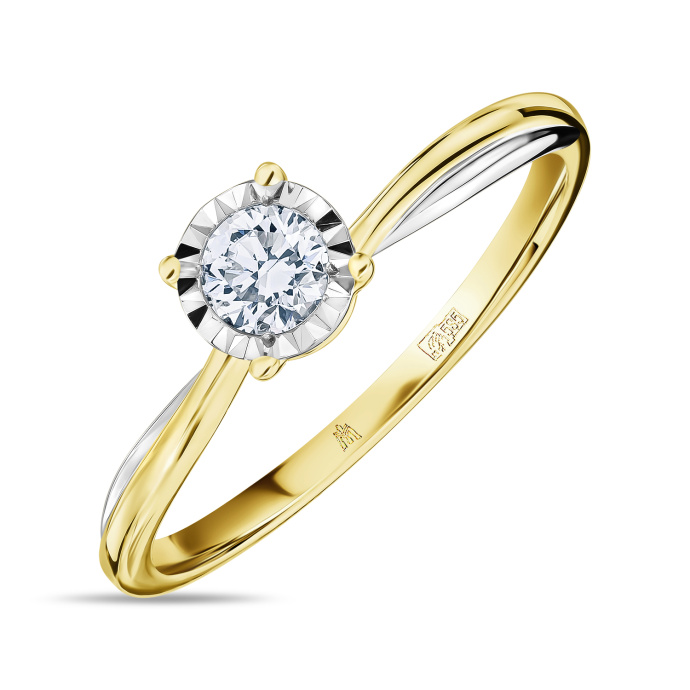 Кольцо с бриллиантом - фото 1