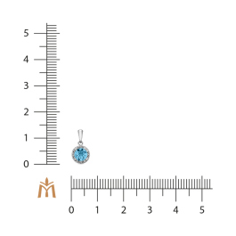 Подвеска с топазом и бриллиантами