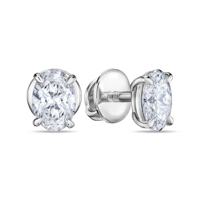 Серьги с бриллиантом - фото 1