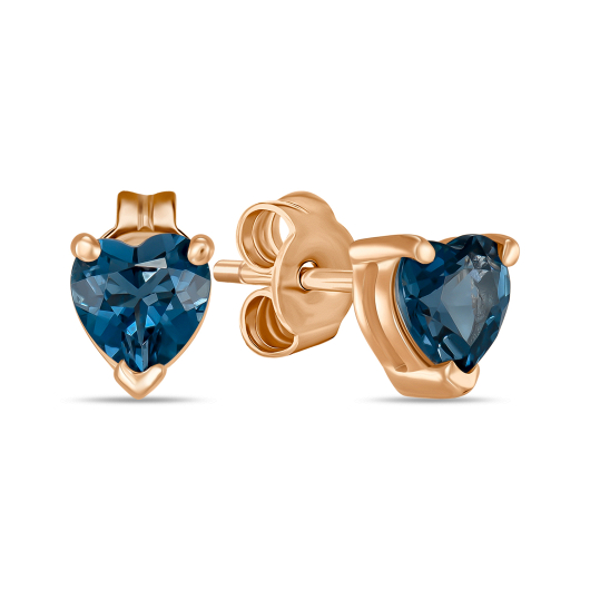 Серьги с лондон топазом